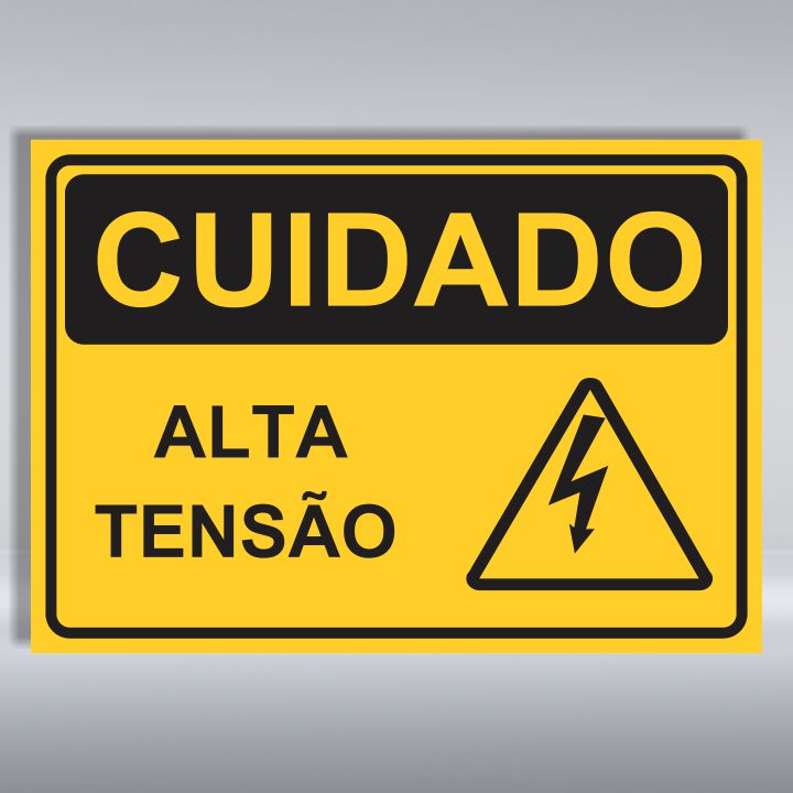 PLACA DE CUIDADO | ALTA TENSÃO